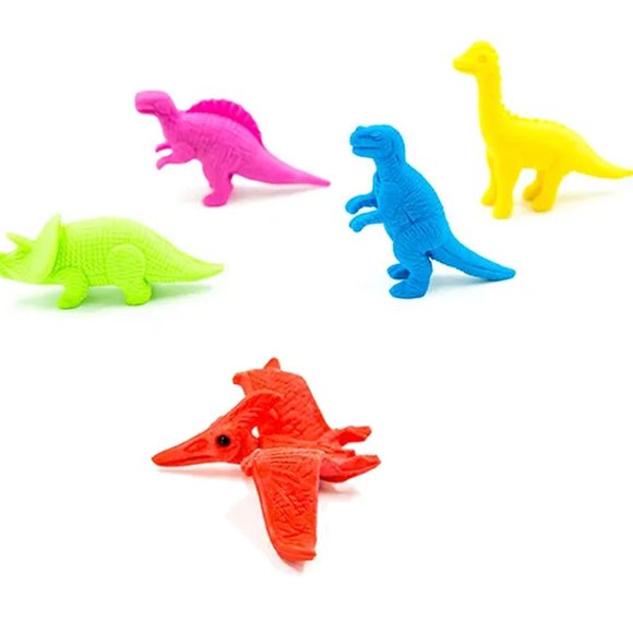 Dinosaur Cartoon Pencil Eraser Set for School Kids - Picture 3 of 11